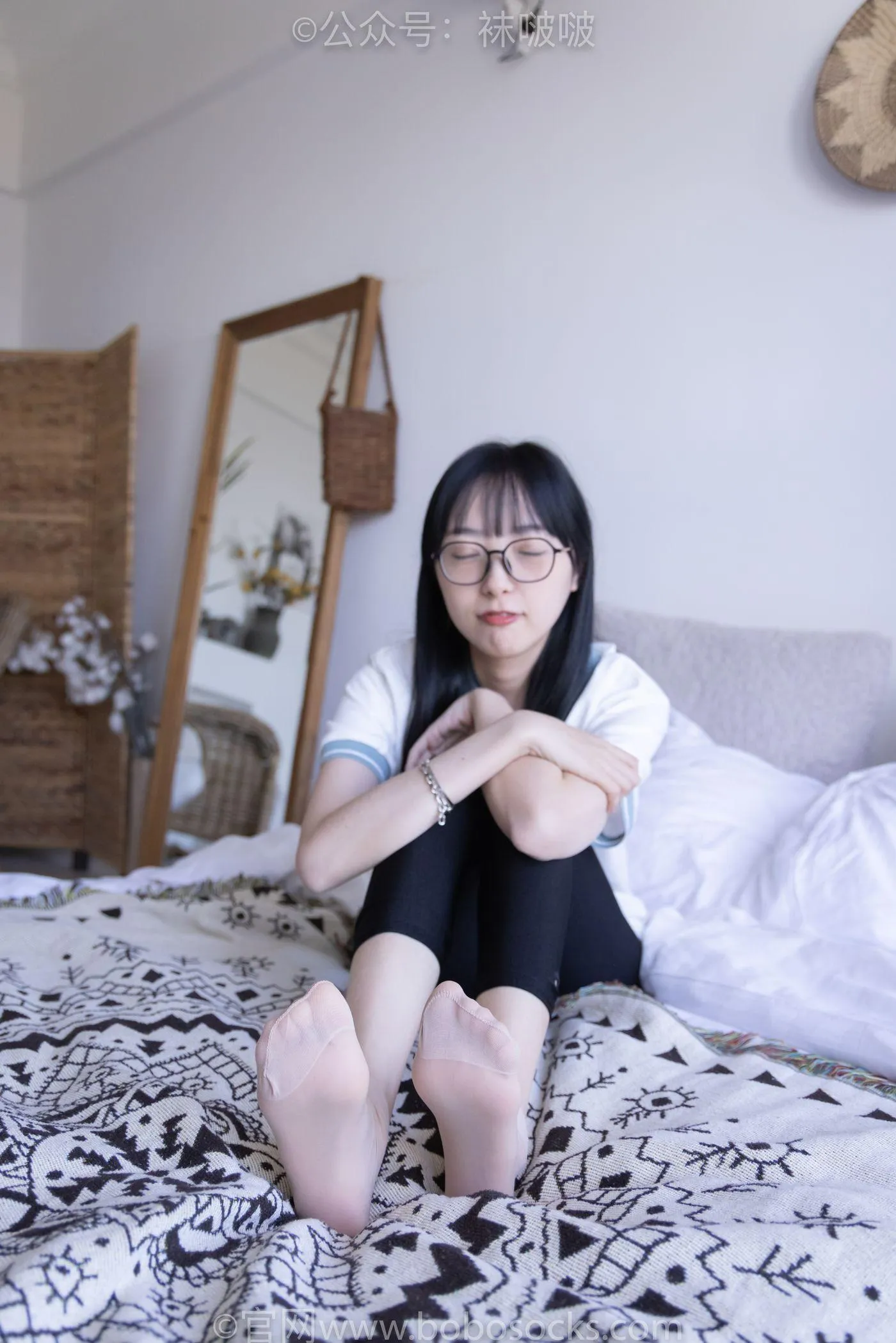 [BoBoSocks袜啵啵]NO.044 稚予-贝壳头、匡威帆布鞋、短肉丝 [154P]插图3